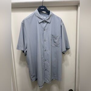 Tommy Bahama Mens IslandZone Coconut Point Micro Check Camp Shirt Gray Size XL